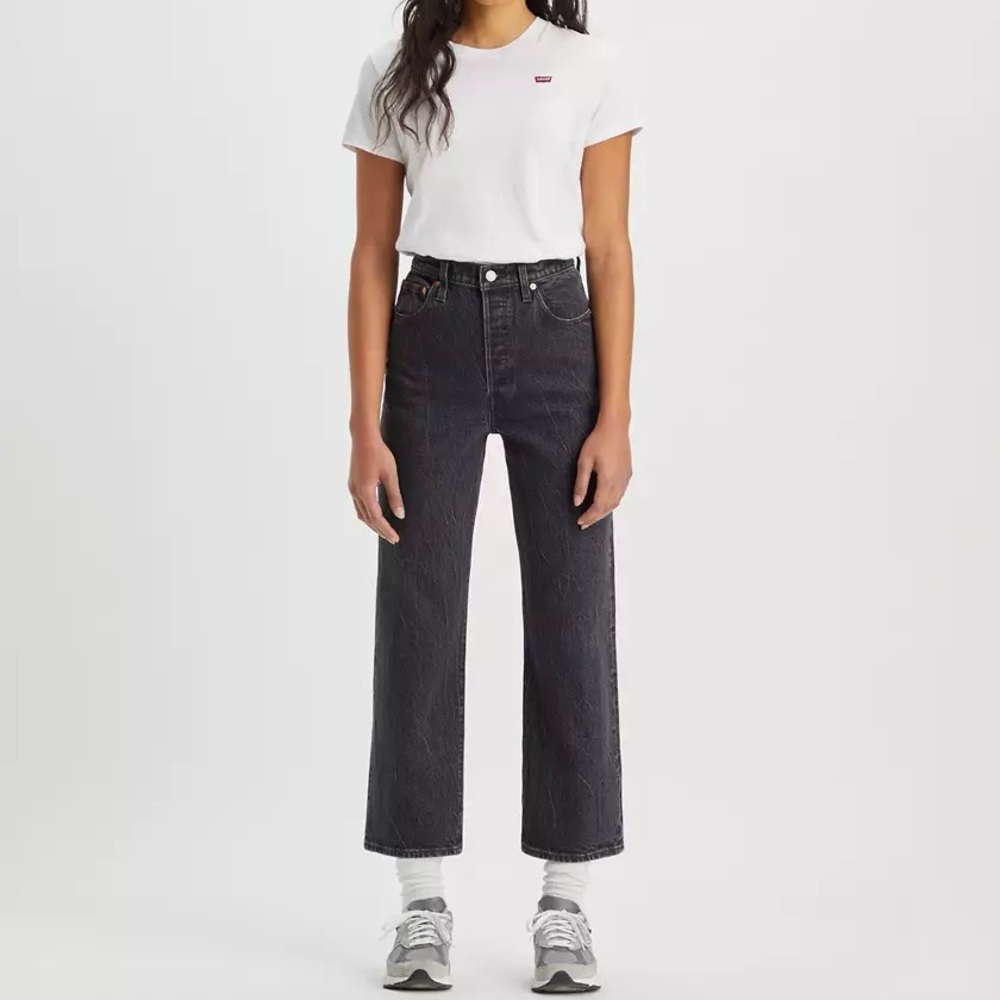 NWT Levi's® Premium Ribcage Straight Ankle Women’s Jeans Soda Spring Black - Picture 7 of 9